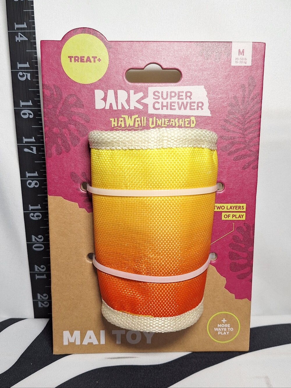 NWT Bark Super Chewer Mai Toy Dog Toy M